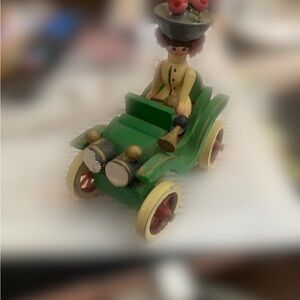 Vintage 1978 Kurt Adler Wood
Ornament Victorian Lady Driving Car
Model T Ford